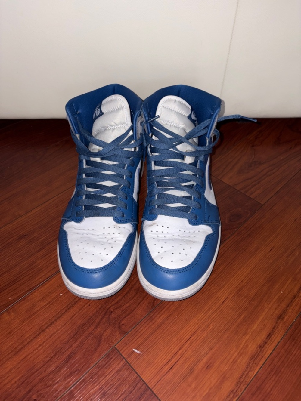 Nike Air Jordan  High-Top Sneakers in Blue and White